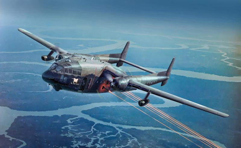 Italeri - 1468 AC-119K Stinger IT1468 Scale Plastic Model Assembly Model Making - 1/72